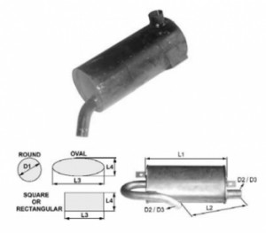 Toba de esapament 400 mm pentru stivuitor Hyster