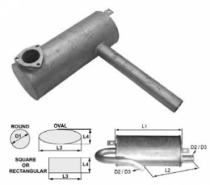 Toba de esapament 405 mm pentru stivuitoare Coventry Climax