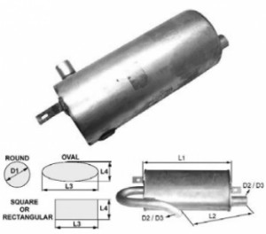 Toba de esapament 470 mm rotunda pentru stivuitor Clark