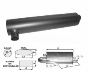 Toba de esapament 495 mm rotunda pentru stivuitor Clark