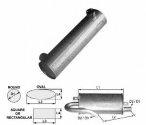 Toba de esapament 510 mm rotunda pentru stivuitoare Clark