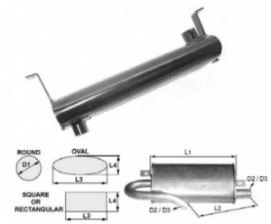 Toba de esapament ovala 577 mm pentru stivuitor Jungheinrich
