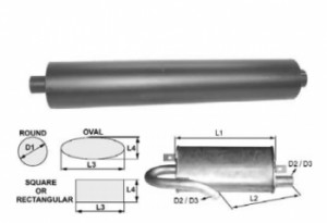 Toba de esapament rotunda 1068 mm pentru stivuitoare Hyster