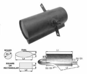 Toba de esapament rotunda 385 mm pentru stivuitoare Hyster