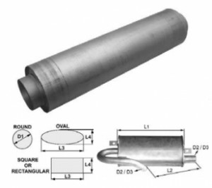 Toba de esapament rotunda 600 mm pentru stivuitoare Hyster