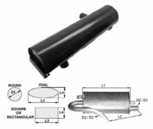 Toba de esapament rotunda 710 mm 139TA1530 pentru stivuitoare Jungheinrich