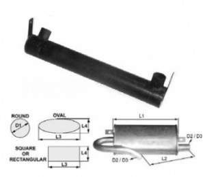 Toba esapament 590 mm rotunda pentru stivuitoare Fenwick & Peg