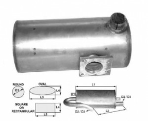 Toba esapament rotunda 370 mm pentru stivuitoare Hyster