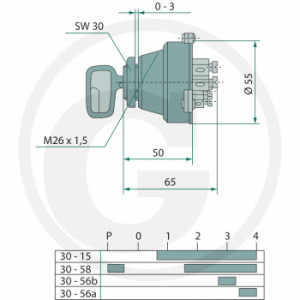 Comutator contact pentru tractor John Deere