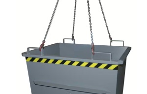Container cu fund basculabil 1mc -2000 kg Bauer BKB 1000 - Img 3