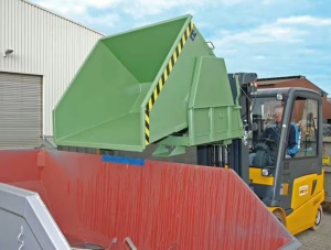 Container varsabil de atasat pe furcile de stivuitor 0.3mc - 750kg Bauer BK 30 - Img 3