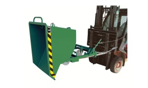 Cuva metalica basculabila stivuitor pentru spani 0.7mc -1250kg Bauer SKM 75 - Img 6