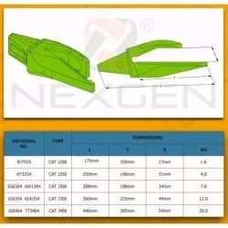 Dinte cupa Caterpillar 6Y3254 - Img 2