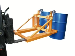 Dispozitiv pentru Manevrare 2 Butoaie Metalice Atașabil pe Furcile de Stivuitor BAUER RS-II/M - Img 3