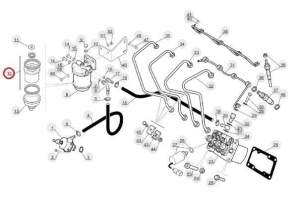 Element filtru combustibil Manitou 49660