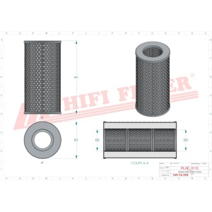 Filtru hidraulic SH 56369, SH56369 compatibil Komatsu, Kobelco, Doosan Daewoo - Img 2