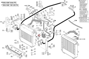 Furtun inferior radiator Manitou 256924