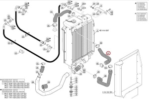 Furtun superior radiator Manitou 265859