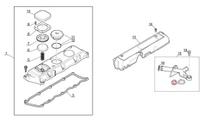 Inel O-ring capac culbutori Manitou 706969