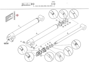 Kit reparatie cilindru hidraulic Manitou 600956 - Img 3