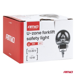 Lumină de siguranță stivuitor U-Zone LED 10W 10–80V AMIO-04867 – Proiecție zonă de siguranță roșie pentru stivuitoare și utilaje industriale - Img 5
