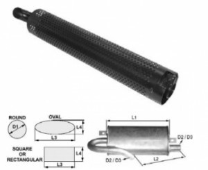 Toba de esapament 550 mm pentru stivuitoare Clark