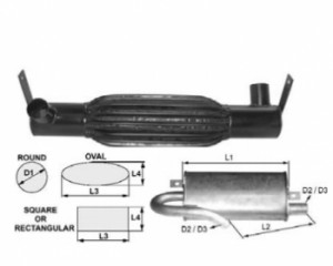 Toba de esapament 600 mm rotunda pentru stivuitoare Fenwick & Peg