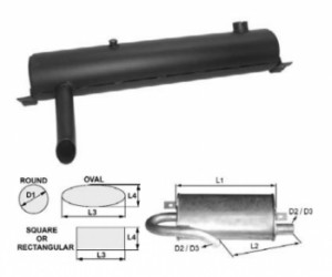 Toba de esapament 746 mm pentru stivuitor Clark