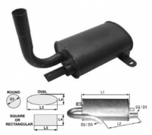 Toba de esapament ovala 325 mm pentru stivuitor JCB