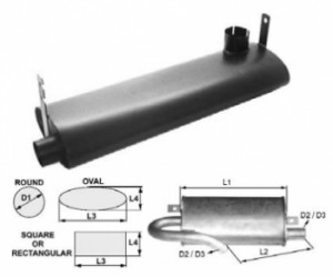 Toba de esapament ovala 624 mm pentru stivuitor Jungheinrich