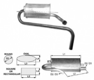 Toba de esapament rotunda 295 mm pentru stivuitor Jungheinrich