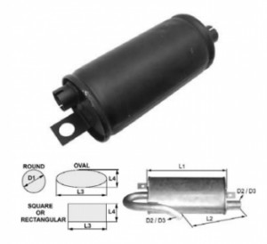 Toba de esapament rotunda 300 mm pentru stivuitoare Hyster