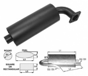 Toba de esapament rotunda 330 mm 134TA7792 pentru stivuitor Jungheinrich