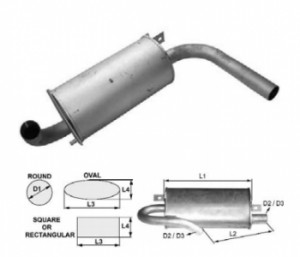 Toba de esapament rotunda 400 mm pentru stivuitoare Heli