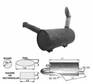 Toba de esapament rotunda 570 mm pentru stivuitoare Hyundai