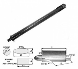 Toba de esapament rotunda 880 mm 105TA6864 pentru stivuitoare Jungheinrich