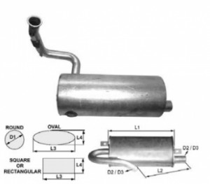 Toba esapament 470 mm rotunda pentru stivuitor Clark