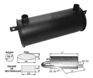 Toba esapament rotunda 385 mm pentru stivuitoare Hyster