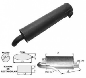 Toba esapament rotunda 635 mm 124TA1991 pentru stivuitor Jungheinrich