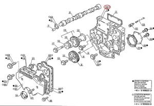 Capac distribuție motor Manitou 604546 - Img 3