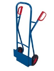 Carucior de mana Variofit 250 kg h 1300mm, roti pneumatice cu platforma rabatabila