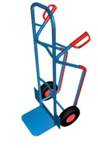 Carucior de mana Variofit 250kg, roti cu aer, h 1300mm - manipulare usoara pe trepte