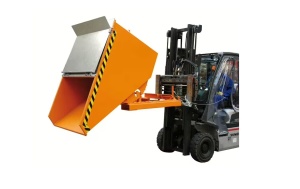 Container basculabil cu preluare pe furci de stivuitor - 2.1 mc - 2.100kg - BAUER Expo 2100 - Img 4