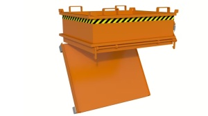 Container mini stivuibil cu fund basculabil 0.4mc 750kg - Bauer MSB-400 - Img 4