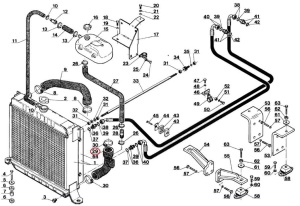 Furtun inferior radiator Manitou 197850