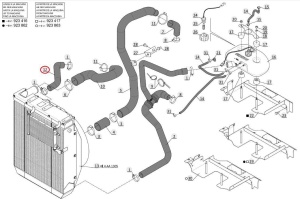 Furtun superior radiator Manitou 307537