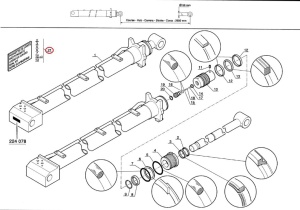 Kit reparatie cilindru hidraulic Manitou 550695 - Img 3