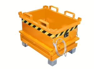 Minicontainer stivuibil cu fund basculabil 0.15mc 500kg - Bauer MSB-150 - Img 5