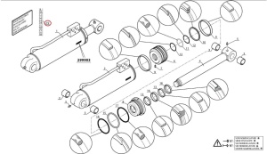 Set garnituri cilindru inclinare Manitou 746404 - Img 2