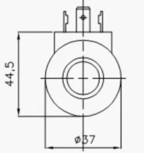 Solenoid 12V 14x50 mm - tip Hirschmann - Img 2